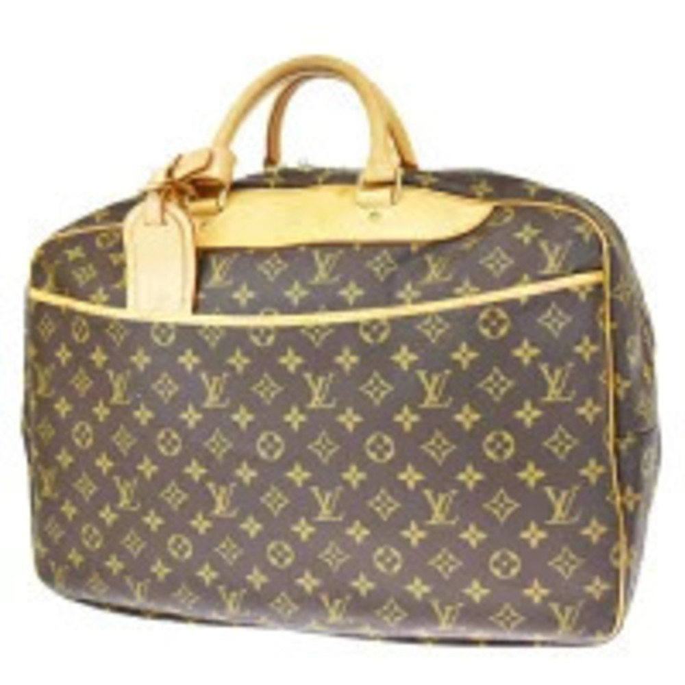 Louis Vuitton Aliz Art Top Handle Bag Monogram Leather Handle Holder Brown